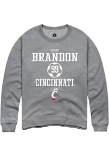 Amber Brandon  Rally Cincinnati Bearcats Mens Graphite NIL Sport Icon Long Sleeve Crew Sweatshir..