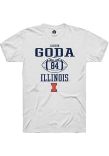 Carson Goda White Illinois Fighting Illini NIL Sport Icon Short Sleeve T Shirt