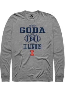 Carson Goda Rally Mens Graphite Illinois Fighting Illini NIL Sport Icon Tee