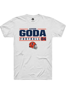 Carson Goda White Illinois Fighting Illini NIL Stacked Box Short Sleeve T Shirt