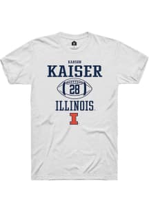 Karson Kaiser White Illinois Fighting Illini NIL Sport Icon Short Sleeve T Shirt