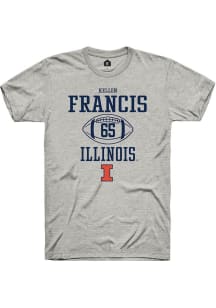 Kellen Francis Ash Illinois Fighting Illini NIL Sport Icon Short Sleeve T Shirt