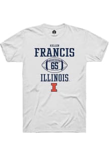 Kellen Francis White Illinois Fighting Illini NIL Sport Icon Short Sleeve T Shirt