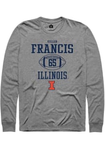 Kellen Francis Rally Mens Graphite Illinois Fighting Illini NIL Sport Icon Tee