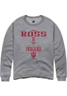 Brooke Ross Rally Mens Graphite Indiana Hoosiers NIL Sport Icon Crew Sweatshirt