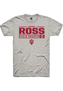 Brooke Ross Ash Indiana Hoosiers NIL Stacked Box Short Sleeve T Shirt