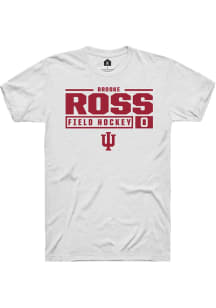 Brooke Ross White Indiana Hoosiers NIL Stacked Box Short Sleeve T Shirt