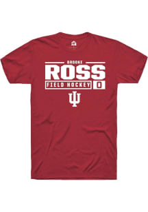 Brooke Ross Red Indiana Hoosiers NIL Stacked Box Short Sleeve T Shirt