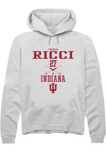 Theresa Ricci Rally Mens White Indiana Hoosiers NIL Sport Icon Hooded Sweatshirt