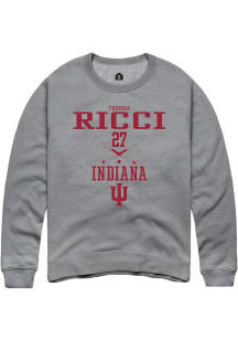 Theresa Ricci Rally Mens Graphite Indiana Hoosiers NIL Sport Icon Crew Sweatshirt