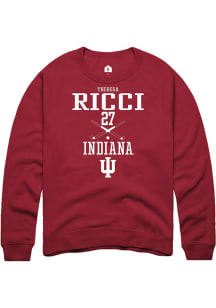 Theresa Ricci Rally Mens Red Indiana Hoosiers NIL Sport Icon Crew Sweatshirt