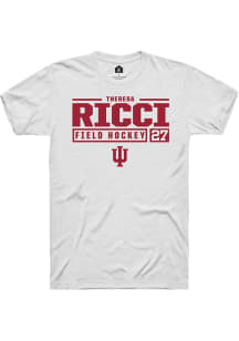 Theresa Ricci White Indiana Hoosiers NIL Stacked Box Short Sleeve T Shirt