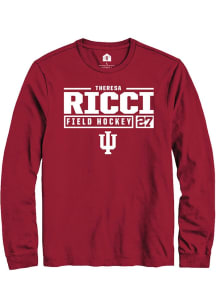 Theresa Ricci Rally Mens Red Indiana Hoosiers NIL Stacked Box Tee