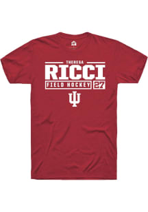 Theresa Ricci Red Indiana Hoosiers NIL Stacked Box Short Sleeve T Shirt