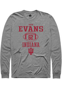 Drew Evans Rally Mens Graphite Indiana Hoosiers NIL Sport Icon Tee