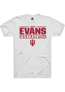 Drew Evans White Indiana Hoosiers NIL Stacked Box Short Sleeve T Shirt