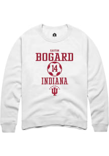 Easton Bogard Rally Mens White Indiana Hoosiers NIL Sport Icon Crew Sweatshirt