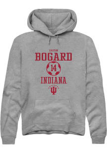 Easton Bogard Rally Mens Graphite Indiana Hoosiers NIL Sport Icon Hooded Sweatshirt