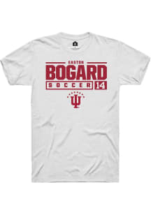 Easton Bogard White Indiana Hoosiers NIL Stacked Box Short Sleeve T Shirt