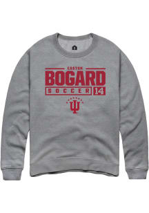 Easton Bogard Rally Mens Graphite Indiana Hoosiers NIL Stacked Box Crew Sweatshirt