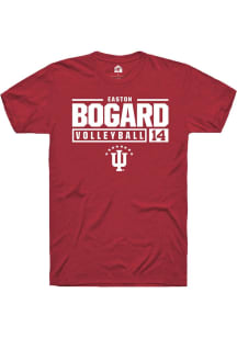 Easton Bogard Red Indiana Hoosiers NIL Stacked Box Short Sleeve T Shirt