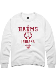 JT Harms Rally Mens White Indiana Hoosiers NIL Sport Icon Crew Sweatshirt