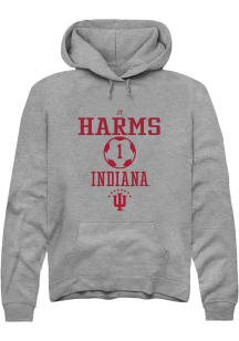 JT Harms Rally Mens Graphite Indiana Hoosiers NIL Sport Icon Hooded Sweatshirt