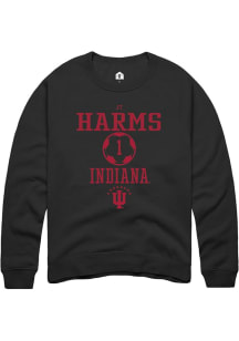 JT Harms Rally Mens Black Indiana Hoosiers NIL Sport Icon Crew Sweatshirt