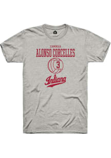 Candela Alonso Corcelles Ash Indiana Hoosiers NIL Sport Icon Short Sleeve T Shirt