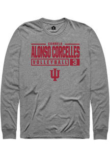 Candela Alonso Corcelles Rally Mens Graphite Indiana Hoosiers NIL Stacked Box Tee