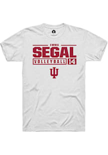 Emma Segal  Indiana Hoosiers White Rally NIL Stacked Box Short Sleeve T Shirt