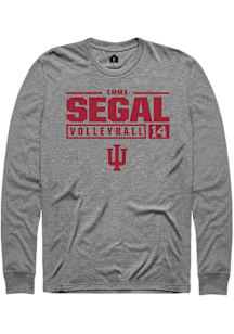 Emma Segal  Indiana Hoosiers Graphite Rally NIL Stacked Box Long Sleeve T Shirt