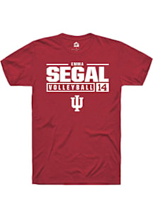 Emma Segal  Indiana Hoosiers Red Rally NIL Stacked Box Short Sleeve T Shirt
