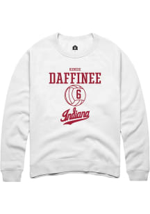 kenzie daffinee Rally Mens White Indiana Hoosiers NIL Sport Icon Crew Sweatshirt