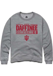 kenzie daffinee Rally Mens Graphite Indiana Hoosiers NIL Stacked Box Crew Sweatshirt