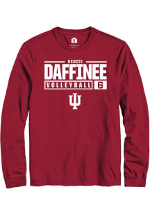 kenzie daffinee Rally Mens Red Indiana Hoosiers NIL Stacked Box Tee