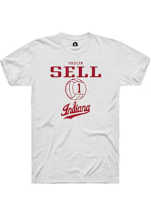 Madilyn Sell  Indiana Hoosiers White Rally NIL Sport Icon Short Sleeve T Shirt