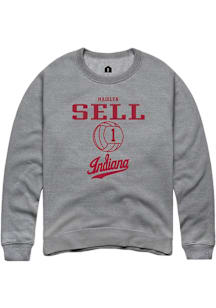 Madilyn Sell  Rally Indiana Hoosiers Mens Graphite NIL Sport Icon Long Sleeve Crew Sweatshirt