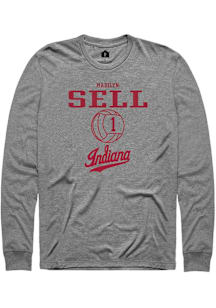 Madilyn Sell  Indiana Hoosiers Graphite Rally NIL Sport Icon Long Sleeve T Shirt