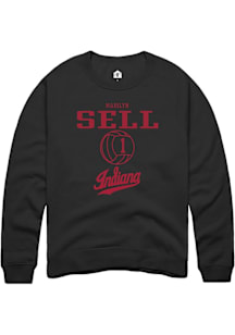 Madilyn Sell  Rally Indiana Hoosiers Mens Black NIL Sport Icon Long Sleeve Crew Sweatshirt