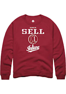 Madilyn Sell  Rally Indiana Hoosiers Mens Red NIL Sport Icon Long Sleeve Crew Sweatshirt