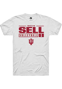 Madilyn Sell  Indiana Hoosiers White Rally NIL Stacked Box Short Sleeve T Shirt