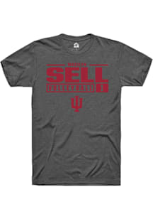 Madilyn Sell  Indiana Hoosiers Dark Grey Rally NIL Stacked Box Short Sleeve T Shirt