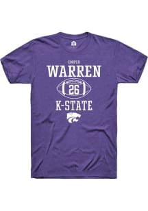 Cooper Warren Purple K-State Wildcats NIL Sport Icon Short Sleeve T Shirt