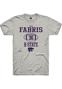 Jack Fabris  K-State Wildcats Ash Rally NIL Sport Icon Short Sleeve T Shirt