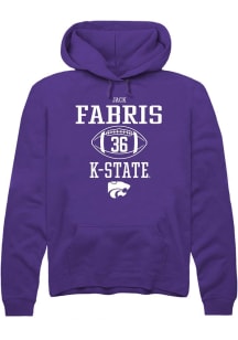 Jack Fabris Rally Mens Purple K-State Wildcats NIL Sport Icon Hooded Sweatshirt