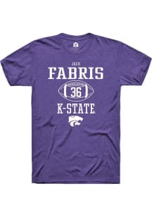 Jack Fabris  K-State Wildcats Purple Rally NIL Sport Icon Short Sleeve T Shirt