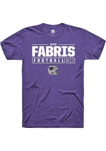 Jack Fabris  K-State Wildcats Purple Rally NIL Stacked Box Short Sleeve T Shirt