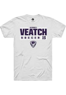 Sydney Veatch White K-State Wildcats NIL Stacked Box Short Sleeve T Shirt