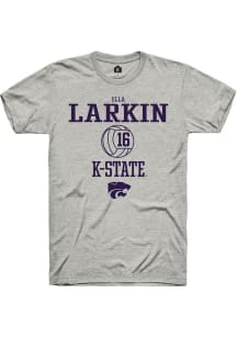 Ella  Larkin Ash K-State Wildcats NIL Sport Icon Short Sleeve T Shirt